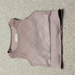 Smartwool Intraknit Crop Bra Sandstone Pink Razer Back Sz XS/S